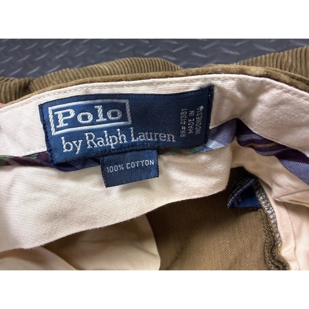 Polo Ralph Lauren Corduroy Pants Mens 32x30 Vintage Wale Trouser Chino 90s Y2K - Picture 4 of 5